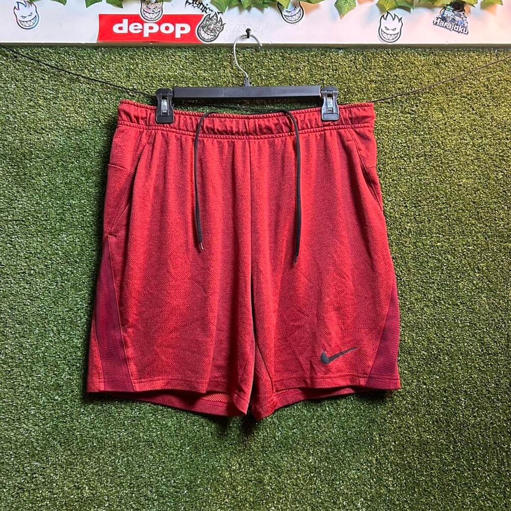 Nike Men's Red and Burgundy Shorts